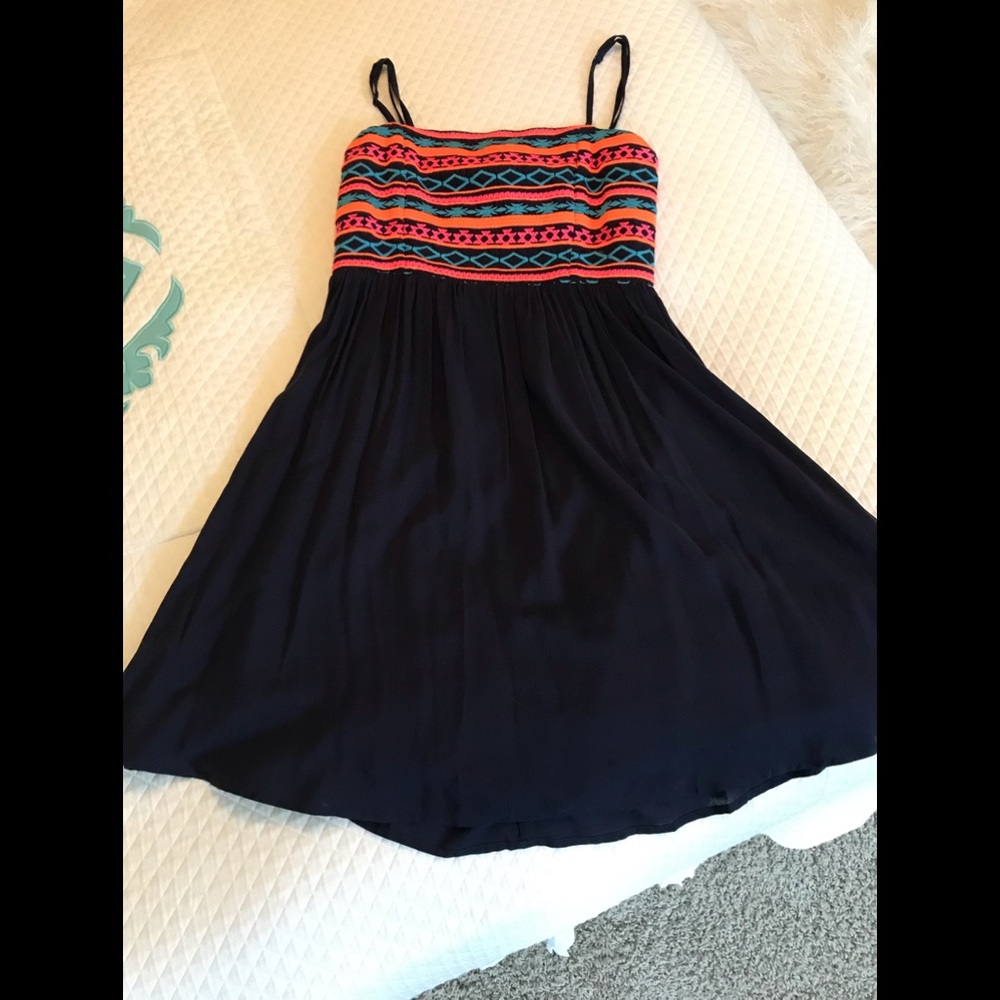 Umgee Navy Embroidered Sundress